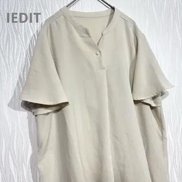 이디트 새상품급 블라우스 셔츠 접촉 냉감&UV 차단 백 플리츠