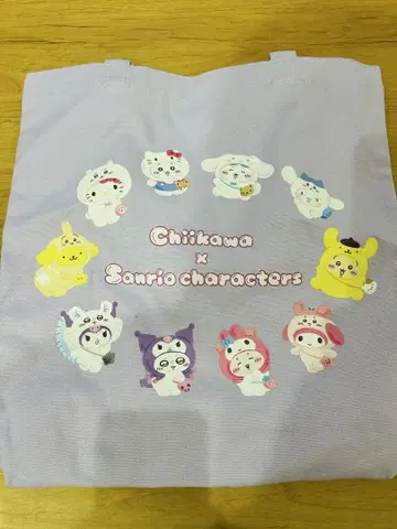 치이카와 산리오 캐릭터즈 토트백 토끼 하치와레