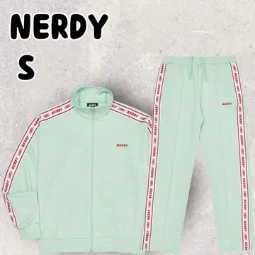 미사용 새상품 NERDY 널디 셋업 프린트 로고 민트 S 사이즈