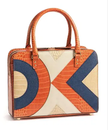 Orla Kiely Croc Applique 가죽 핸드백