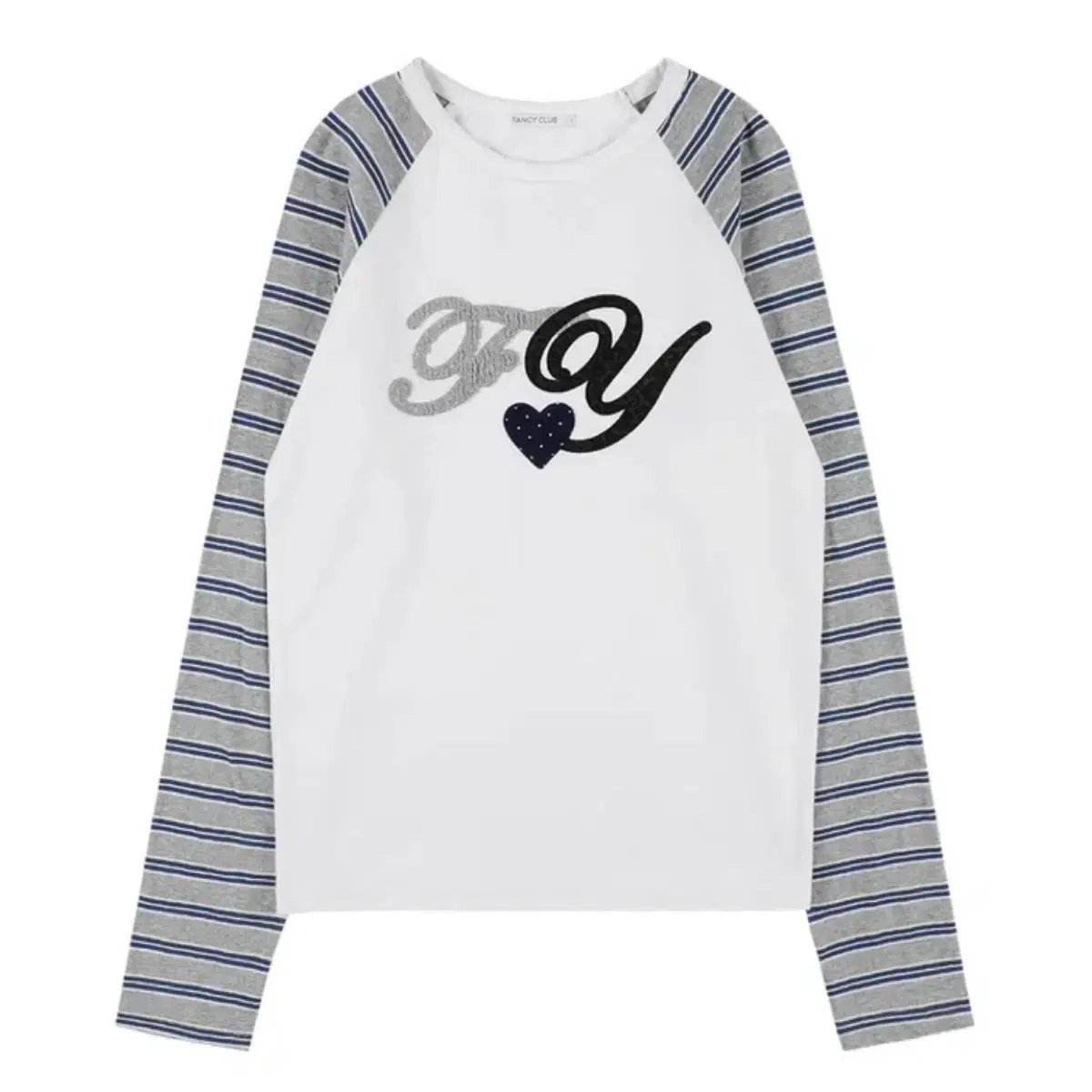 ☆NASTY FANCY CLUB☆ FY Patch Stripe Raglan Tee WHITEF25QB08 Star Patch Raglan Top – Fia & Belle
