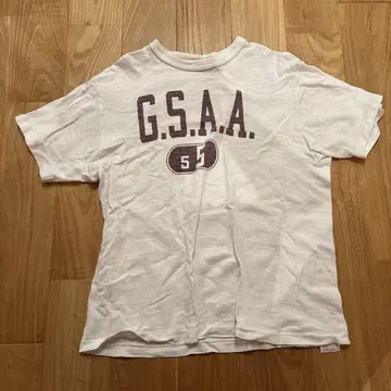 G.S.A.A. 프린트 티셔츠 100% 코튼 화이트