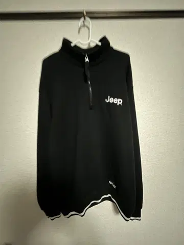 Jeep 블랙 하프 지퍼 트레이닝복
