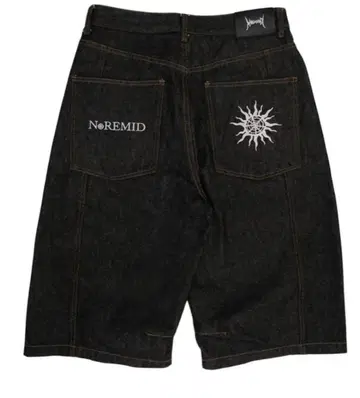NOREMID 블랙 배기 데님 조츠 M 사이즈