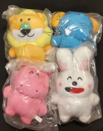 먹는 동물 봉제 인형 마스코트 제일복권 사자 코끼리 하마 토끼