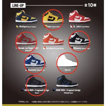 반다이 나이키 DUNK HIGH MINIATURE COLLECTION