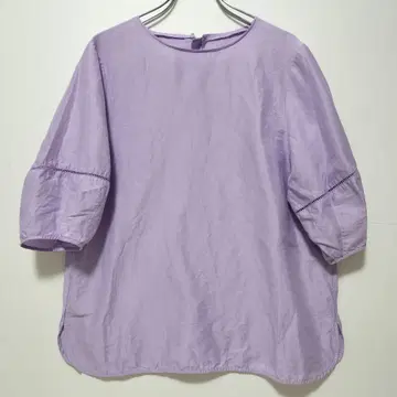 언타이틀 마 혼방 소매 컨셔스 블라우스 사이즈 2 M 사이즈 상당 라벤더