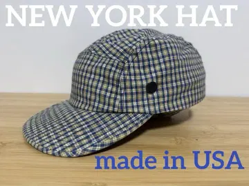 "구 택/USA제" NEW YORK HAT 체크 제트 캡