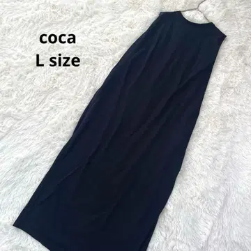 코카 coca 롱 원피스 L 사이즈 면 100 빅 사이즈 맥시 블랙