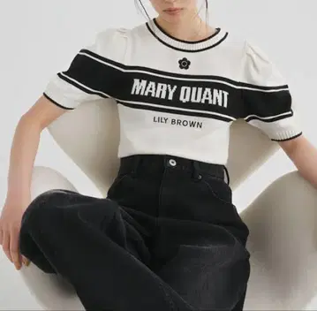LILY BROWN MARY QUANT 콜라보 리브 니트 탑