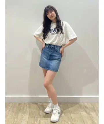 GAP 워시 웰 데님 미니 스커트