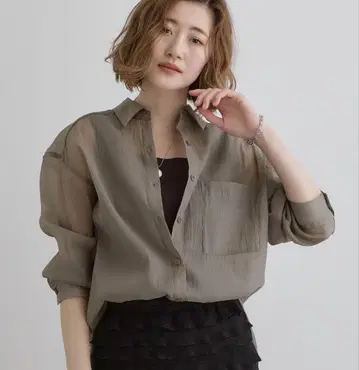 그로브 시어 오버 셔츠 새상품 M