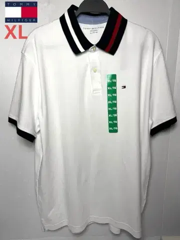 TOMMY HILFIGER 타미힐피거 화이트 피케 셔츠 XL