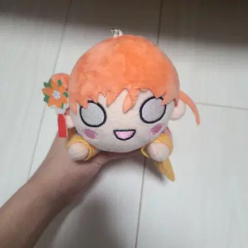 오렌지 컬러의 기모노 봉제 인형