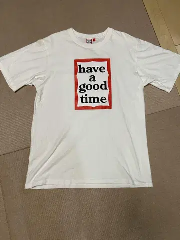 have a good time M 사이즈 화이트 티셔츠