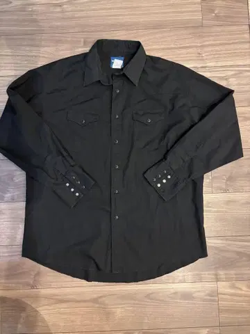 Wrangler 블랙 웨스턴 셔츠 긴팔