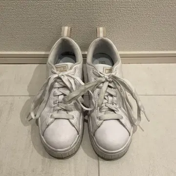 푸마 스니커즈 메이즈 여성용 23.5cm 화이트 베이지