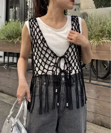 CIAOPANICTYPY 전후 2way 마크라메 프린지 베스트