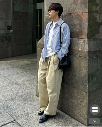 NUGU 스프링 스트라이프 셔츠