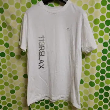 1PIU1UGUALE3 RELAX 큐빅 로고 티셔츠 화이트 2XL