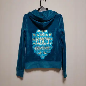 Juicy Couture 터콰이즈 블루 후드티 M