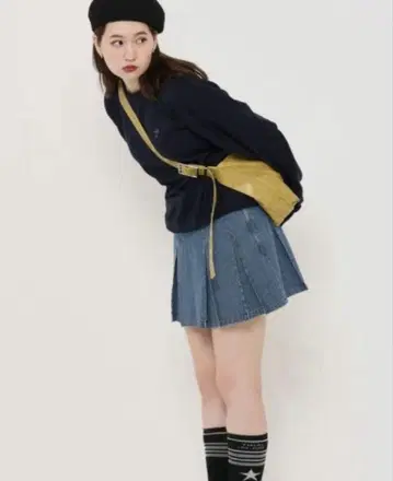 tina:jojun 티나 조준 히코리 데님 미니 스커트