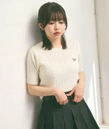 반팔 썸머 니트