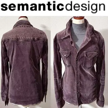 semanticdesign 의미 디자인 스컬 자수 셔츠 LL