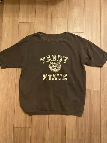 믹스타 반팔 맨투맨 TABBY STATE 미국제 플로키 프린트