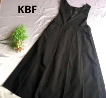 KBF 롱 원피스 블랙 검정 오버롤 스커트 빅 플리츠