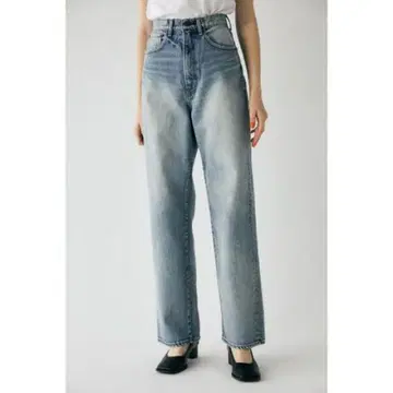 moussy HW DAMAGE LOOSE STRAIGHT 데님