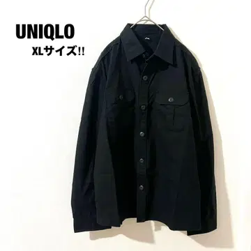 유니클로 빅 사이즈 XL 셔츠 블랙 코튼 100% 오버 사이즈