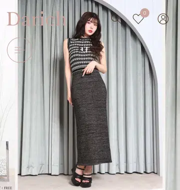 Darich DD 마린 보더 니트 롱 원피스