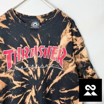 트레셔 티셔츠 스트릿 타이다이 블랙 브라운