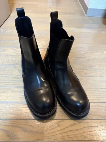 블랙 사이드 고어 부츠 가죽