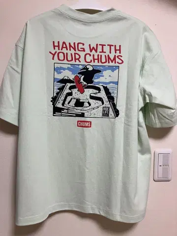 참스 CHUMS 민트 그린 티셔츠 M 사이즈