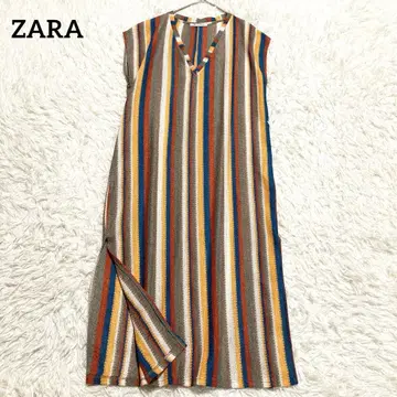 ZARA TRAFALUC 슬리브리스 니트 원피스 롱 멀티 컬러