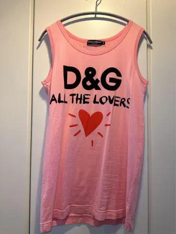 D&G 핑크 탱크탑 ALL THE LOVERS
