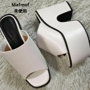 미사용 마후모후 통굽 샌들 바이컬러