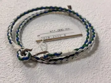 오로비안코 팔찌 이중 감기 가죽 실버 SV925
