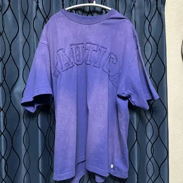 NAUTICA 로고 자수 티셔츠 보라색