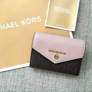 새상품 마이클코어스 MICHAELKORS 브라운 핑크 키케이스 지갑