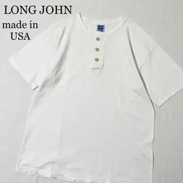 90's LONG JOHN 미국제 헨리넥 블랭크 티셔츠 L
