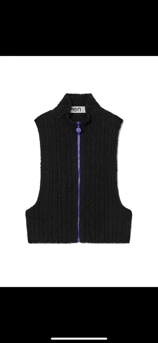 오픈와이와이 openyy ribbed zip knit vest 니트조끼