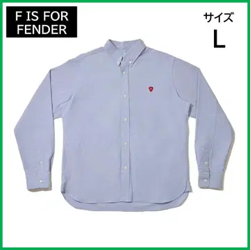 Fender 펜더 F Pick 버튼 다운 셔츠 L 사이즈 블루 계열
