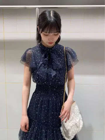 FURFUR 라메 튤 드레스