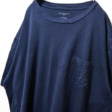 소노마 무지 티셔츠 네이비 컬러 XL 구제 의류