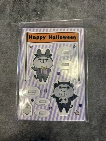 요시 스탬프 데빌 곰돌이 아크릴 스탠드 A 토끼와 곰 한정판