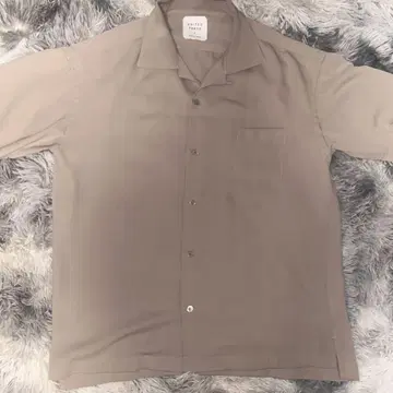 반팔 오픈 카라 셔츠/베이지(size:2)