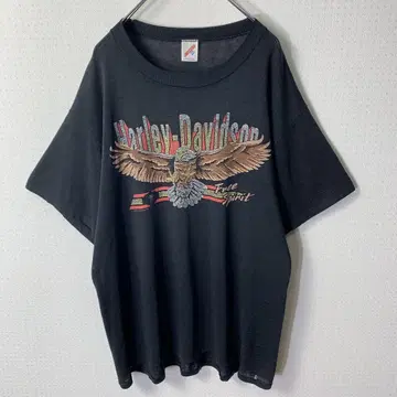 80s Harley Davidson 티셔츠 2XL USA제 레어템